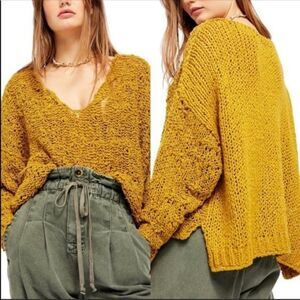 Free People Womens Size XS Sunday Shore Cotton Blend Sweater